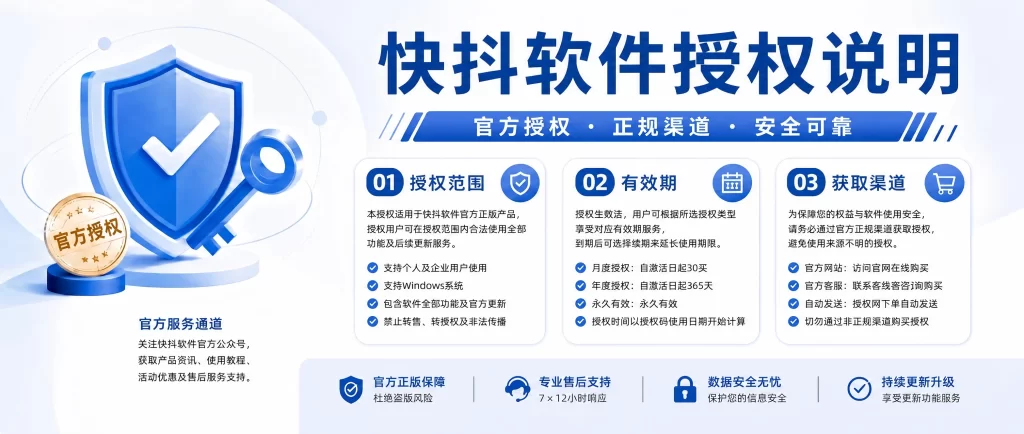 快抖软件授权说明